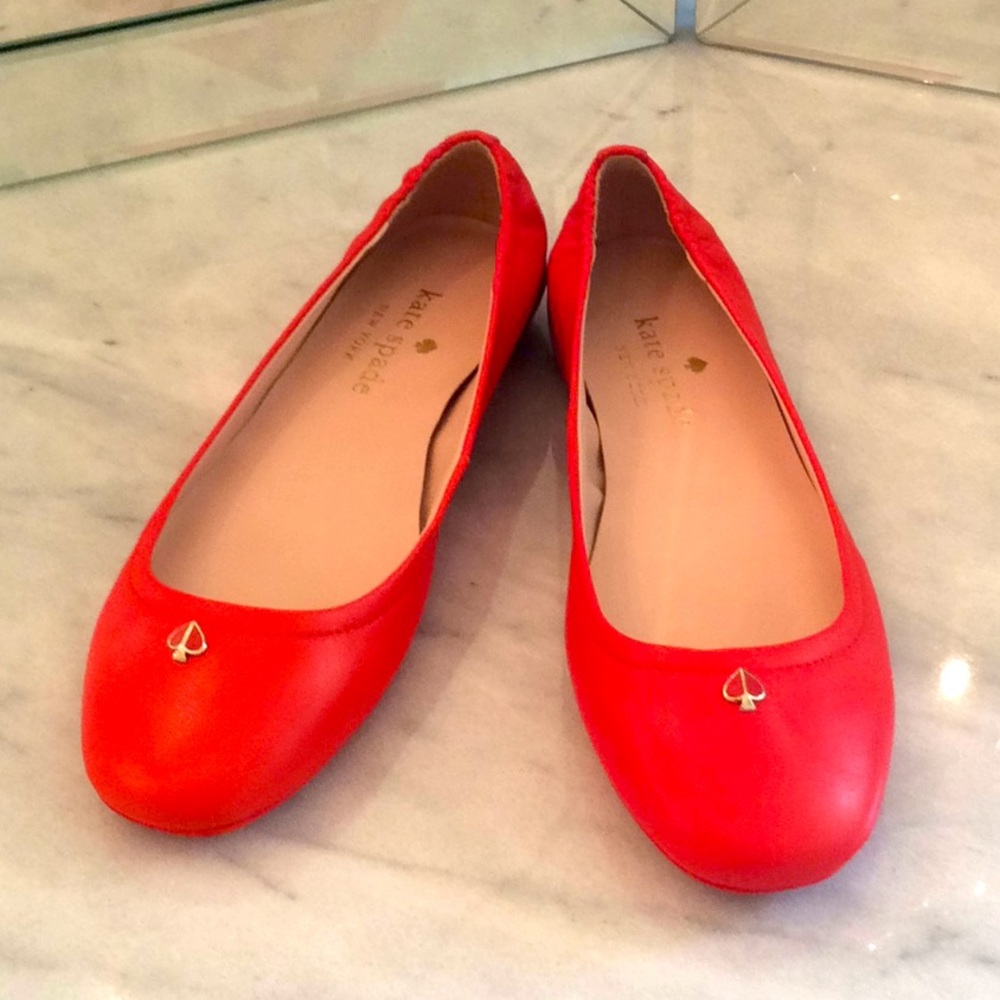 NWT KATE SPADE KORA LEATHER BALLET FLATS SZ 5 B